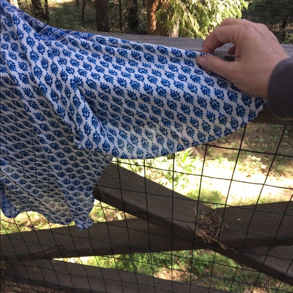 New Directions bohemian shark bite hem  slightly sheer skirt - Picture 7 of 12